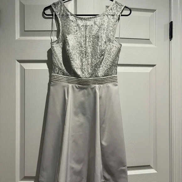 Lipsy | Dresses | Lipsy Of London Silver Skater Dress | Poshmark